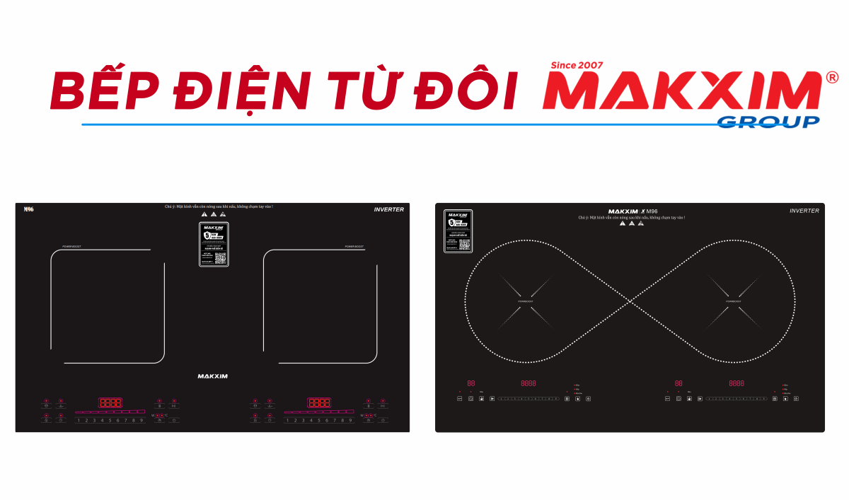 BẾP ĐIỆN TỪ ĐÔI LUXURY HIỆU MAKXIM XSMART-M96